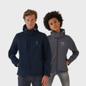 B&C Premium softshell jas met capuchon